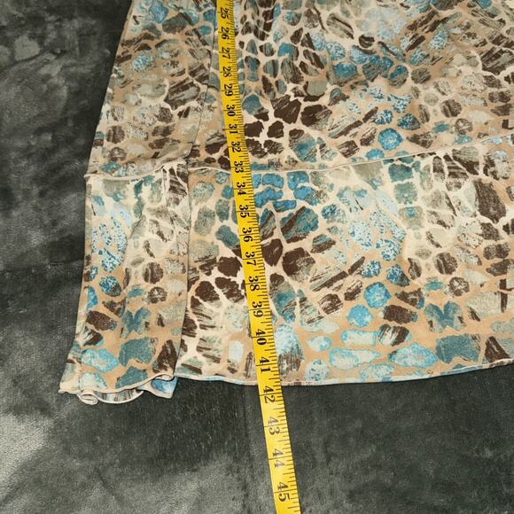 Charter Club Dress Y2K Womens 2X Multi Camo Animal Print Nylon Sleeveless Tiered - Picture 6 of 6